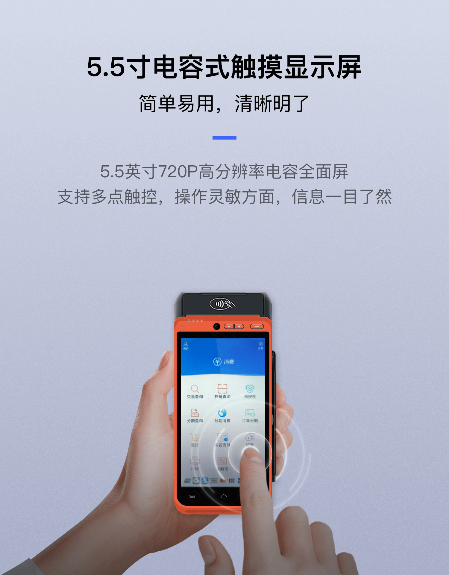 5寸电容式触摸显示屏